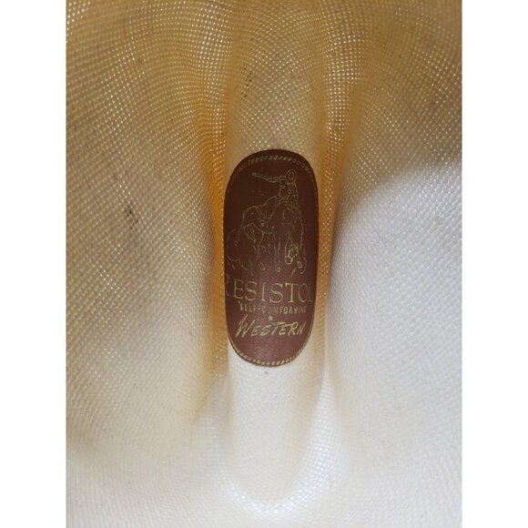 Resistol 4 Star W2667 Cattleman Natural Size 7 5/8 VinylCote Long Oval - Picture 5 of 8